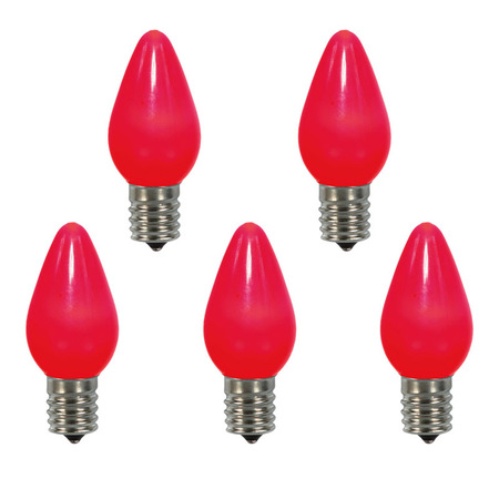 HOLIDAY BRIGHT LIGHTS BULB CERAMIC C7 RED 25PK BU25C7-ORDA